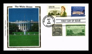Dr Jim Stamps Us White House Colorano Silk First Day Cover Combo