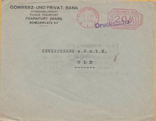 Germany Inflation 3 March 1923 Metered Cover 20m Pr Matter Rate