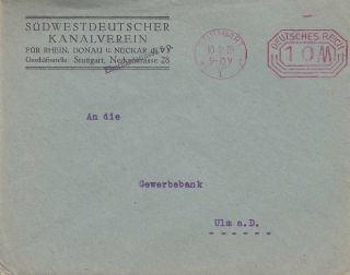 Germany Inflation Stuttgart Metered Cover (10m) 10 Feb 1923