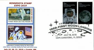 2019 Apollo 11 50th Anniv Moon Landing Stamps Mn Expo 2019 C Canaveral 19 Jul V2