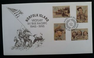 1995 Norfolk Island 50th Anniv Of Victory In The Pacific Fdc With 4 Stamps