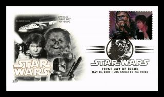 Dr Jim Stamps Us Star Wars Han Solo Chewbacca First Day Art Craft Cover