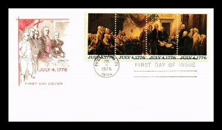 Dr Jim Stamps Us July Fourth 1776 House Of Farnum Combo First Day Cover