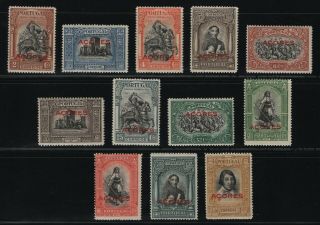 Portugal - 1927 Azores - 2nd Independence Issue.  Complete Set.  Mlh