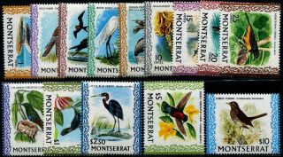 Herrickstamp Montserrat Sc.  231 - 43a 1970 Birds Complete Set Of 14