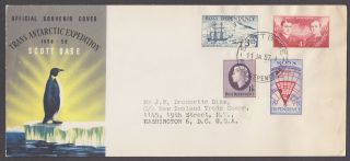 Ross Dep Sc L1 - L4 Fdc.  1957 Trans Antarctic Expedition On Cacheted Fdc