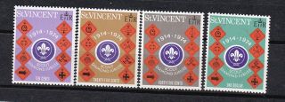 St.  Vincent 1974 Sc 385/8,  Set Mnh,  Boy Scout H1786