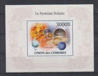V295.  Comores - Mnh - 2010 - Space - Solar Sistem - Bl