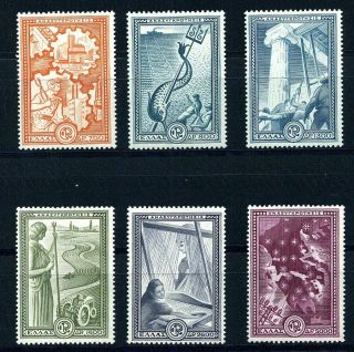 Greece - 1951 Reconstruction Issue Complete Set Mnh