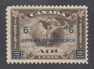 Canada Og Scott C4 6 Cent On 5 Cent Olive Brown " Air Mail "