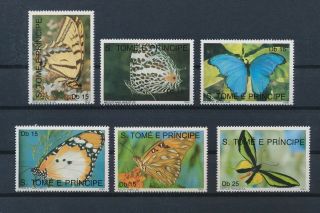 Lk73939 Sao Tome E Principe Insects Bugs Flora Butterflies Fine Lot Mnh