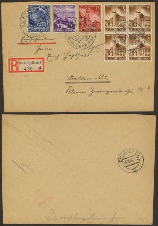 Germany 1941 - Registered Cover Marburg 36730/4