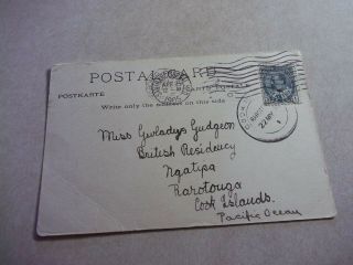 1905 Cook Islands Inward Postcard From Canada Niagra Falls - King Stamp