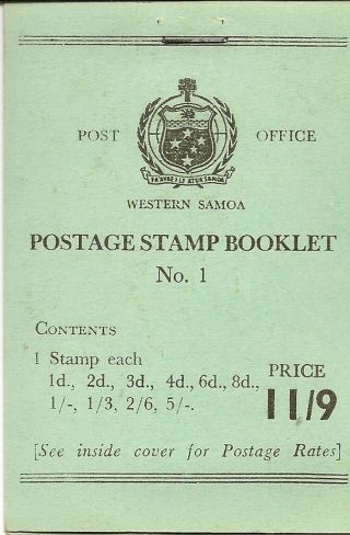 Samoa 1962 11/9 Booklet Sb8 Cat £48