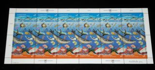 United Nations,  128a Vienna,  1992,  Oceans,  Pane Of 12,  Mnh,  Lqqk