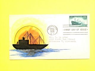 939 3c Us Merchant Marine Fdc W/not In Mellone Collective Cachet Cachet