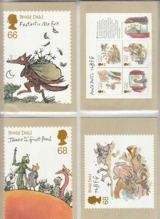 Gb 2012 Roald Dahl Phq 358 Stamp Cards Set Of 11 - Fdi Special Handstamps