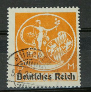 Germany 1920 5m Of Bayern Opt With Straight Top To R - (mi Nr 136 Type Ii)