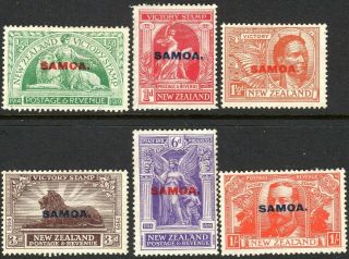 Samoa 1920 Victory Set Of 6 Sg143/144/145/146/147/148 (6)