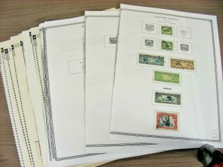 Us,  Airmails & Others Bob Stamps Hinged On Remainder,  Overlapping Trimmed Pages