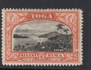 Tonga 1897 Sg53a 5/ - Black & Brown - Red - Wmk S 