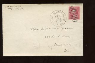 Us Mid - West Cover 1910 Naperville,  Illinois With Railway Post Office Cancel