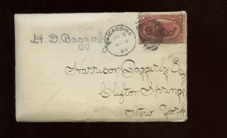 Us Mid - West Cover 1899 Chicago,  Illinois To Clifton Springs,  Ny With 7pg Letter