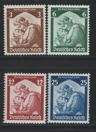 Third Reich 1935 Saar Annexation Stamp Set