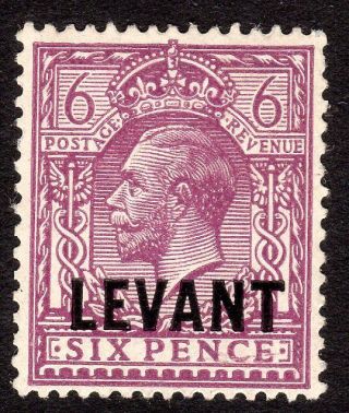 British Levant 1921 Dull - Purple 6d Sgl22