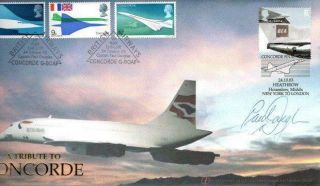 Last Concorde York - London Flight 24 - 10 - 03 Signed Captain Paul Douglas F4