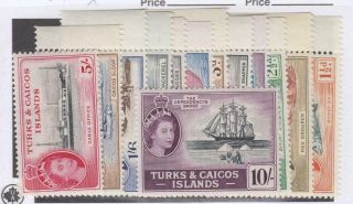Turks And Caicos 122 - 134 Vf - Mnh Cat Value $62.  40
