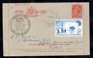 Australia 1958 Antarctic Cachet On Letter Card Cover - Unusual Ws14560