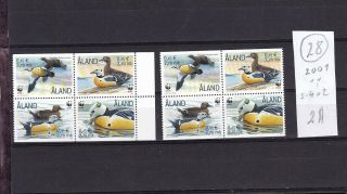 Aland 2001 Mnh Two Sets.  Duck Wwf.  See Scan.