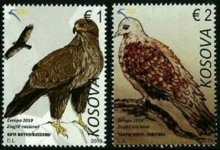 Kosovo Stamps 2019.  Europa Cept: National Birds.  Set Mnh