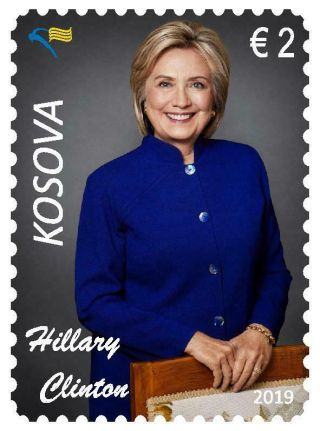 Kosovo Stamps 2019.  20th Ann.  Freedom.  Hillary Clinton: Usa First Lady.  Set Mnh
