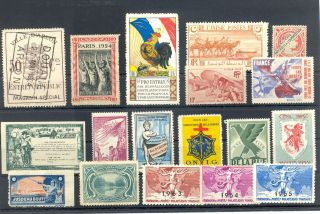 France,  Area - - 18 Stamps - Most Revenues/ Poster Stamp - - F/vf