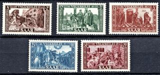 Germany - Saar 1951 National Relief Fund - Full Set - Mnh