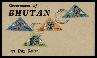 Dr Who 1968 Bhutan Olympic Games Triangle Fdc C125572