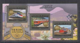 O301.  Guinee - Mnh - 2012 - Transport - Trains - Swiss