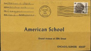 Usa Postal History:1969 Claypool,  Gila County,  Arizona (1917 - Td) Cover