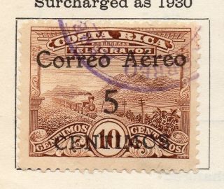 Costa Rica 1930 Issue Fine 5c.  Optd Surcharged 140891