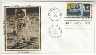 Sss: Early Date Colorano Silk Fdc 1969 10c First Man On The Moon Sc C76