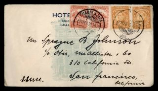 Dr Who 1929 Mexico Guadalajara Hotel Advertising To Usa Bisect On Back E53539