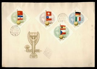 Dr Who 1962 Hungary Budapest Chile World Soccer Championships Fdc Lc129878