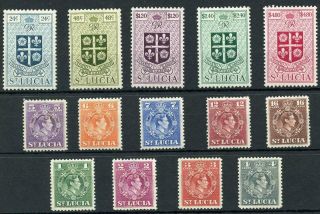 St Lucia 1949 - 50 Set Sg146/59 Mlh