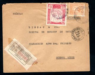 Paraguay - 1935 Registered Cover To Buenos Aires,  Argentina