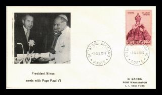 Dr Jim Stamps President Nixon Meets Pope Paul Vi Vatican City Cover