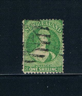 Zealand 1864 - 1sh Pale Yellow - Green Qv - Perf 12½ Sc 37 [sg 125] 19