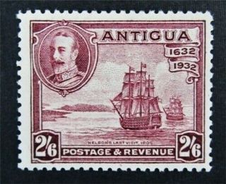 Nystamps British Antigua Stamp 75 Og H $60