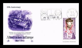 Dr Jim Stamps Allied Victory In Europe Anniversary Fdc France Cover
